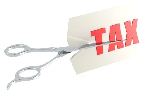 paper that says "tax" being cut