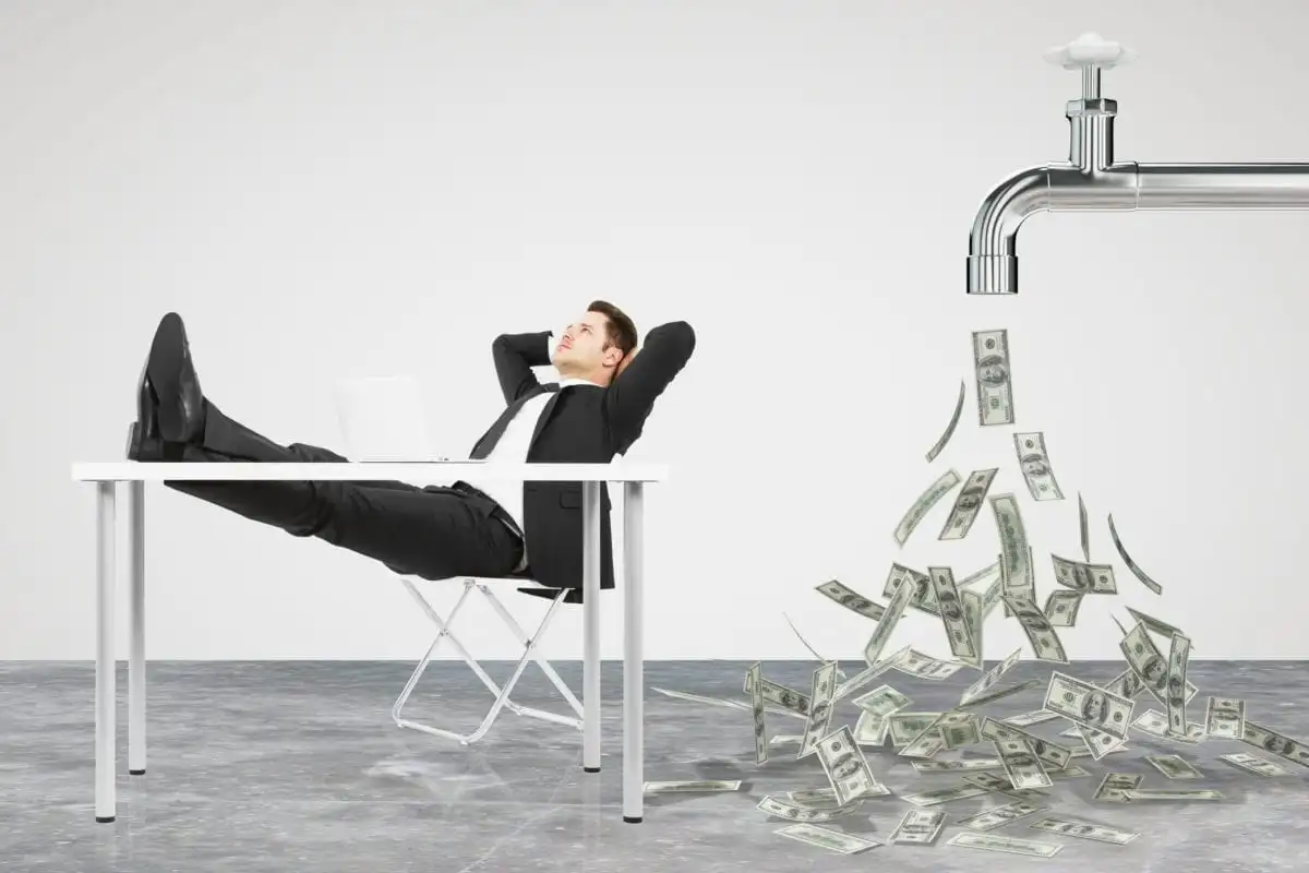 Businessman resting on a chair and faucet from | | Bay Property Management Group