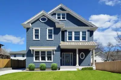 Single Family Property with blue sky background