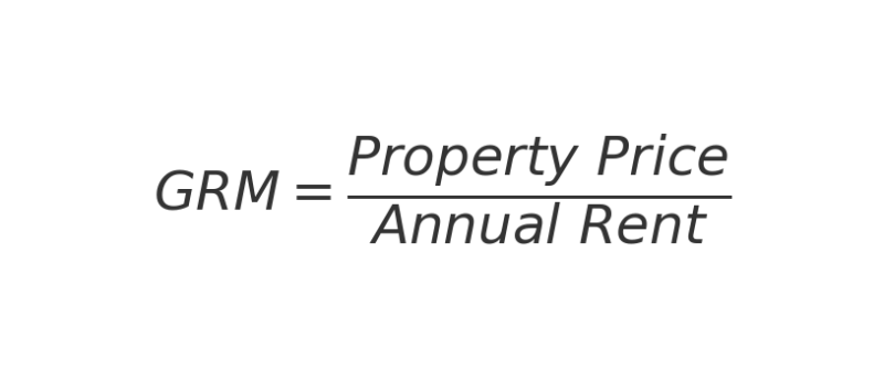 image saying "GRM = Property Price / Annual Rent"