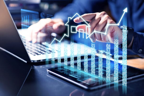 AI tools analyzing rental data on a laptop to improve digital leasing decisions