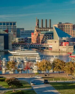 City view of Baltimore's Inner Harbor