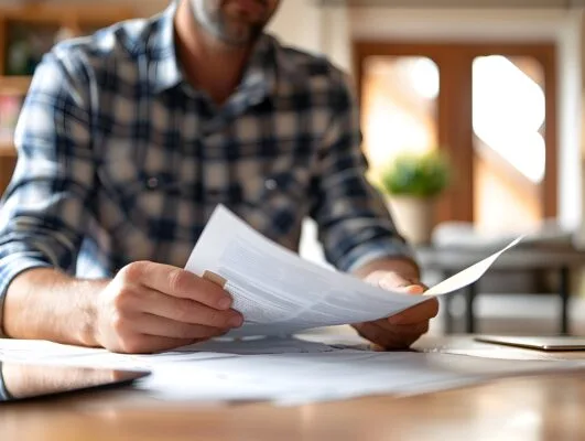 Tenant reviewing a disposition letter explaining security deposit deductions