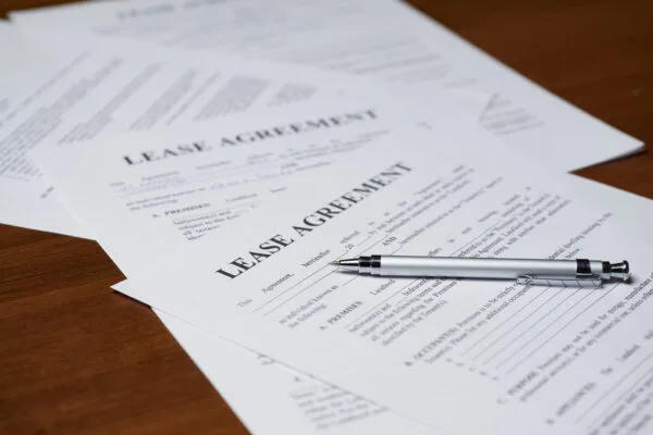 Lease agreement and rental documents prepared before filing for eviction