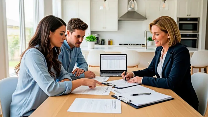 Property manager reviewing state-specific eviction laws with rental property owners