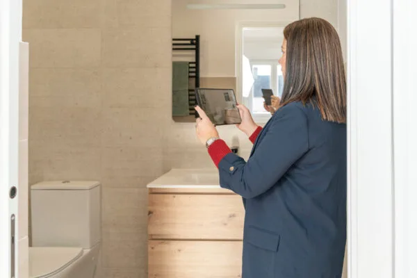 Property manager inspecting a rental property before starting the eviction process