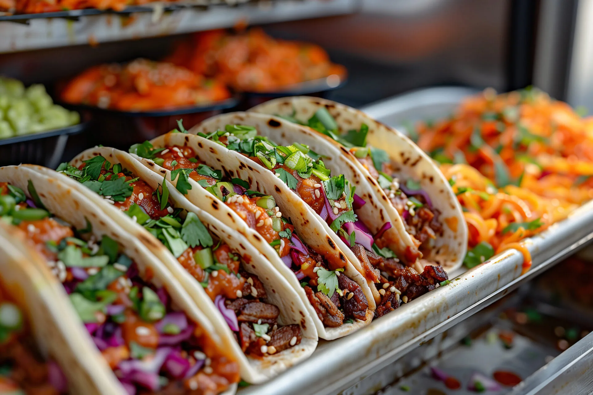 Colorful Variety of Tacos and Tostadas with Different Protein Toppings | Bay Property Management Group